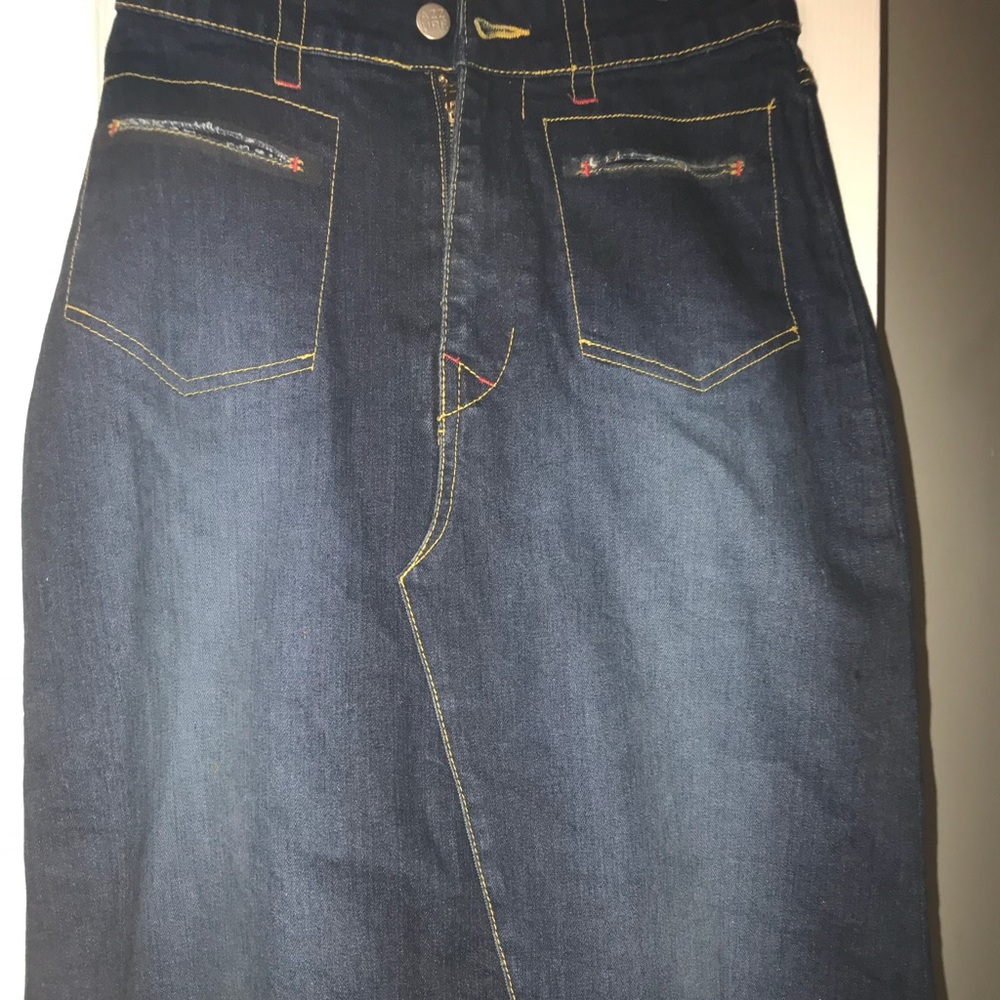 Azzure Jean skirt with awesome stitching detail